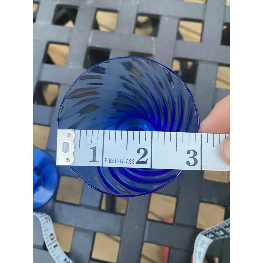 Set of 3 VTG Libbey Cobalt Blue‎ 